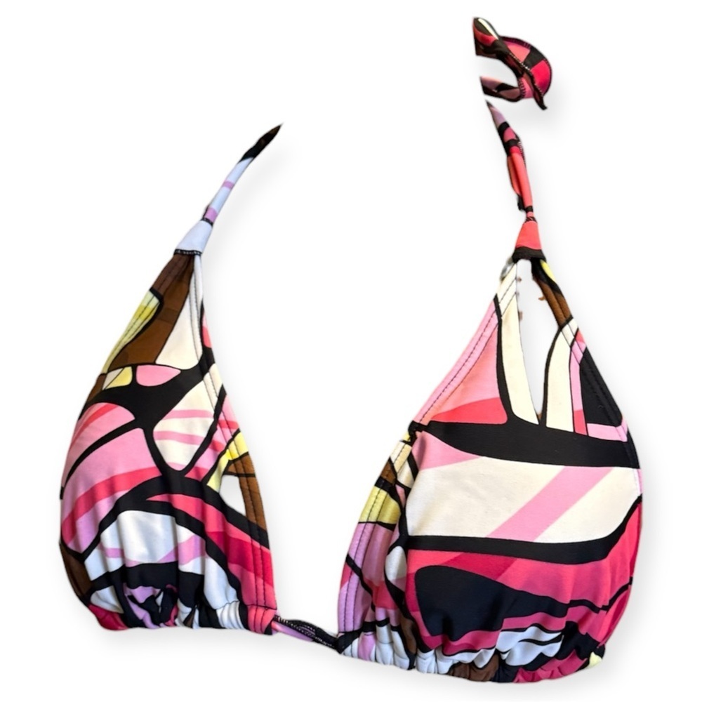 Y2K Bikini Bay Triangle Halter Bikini Top – L